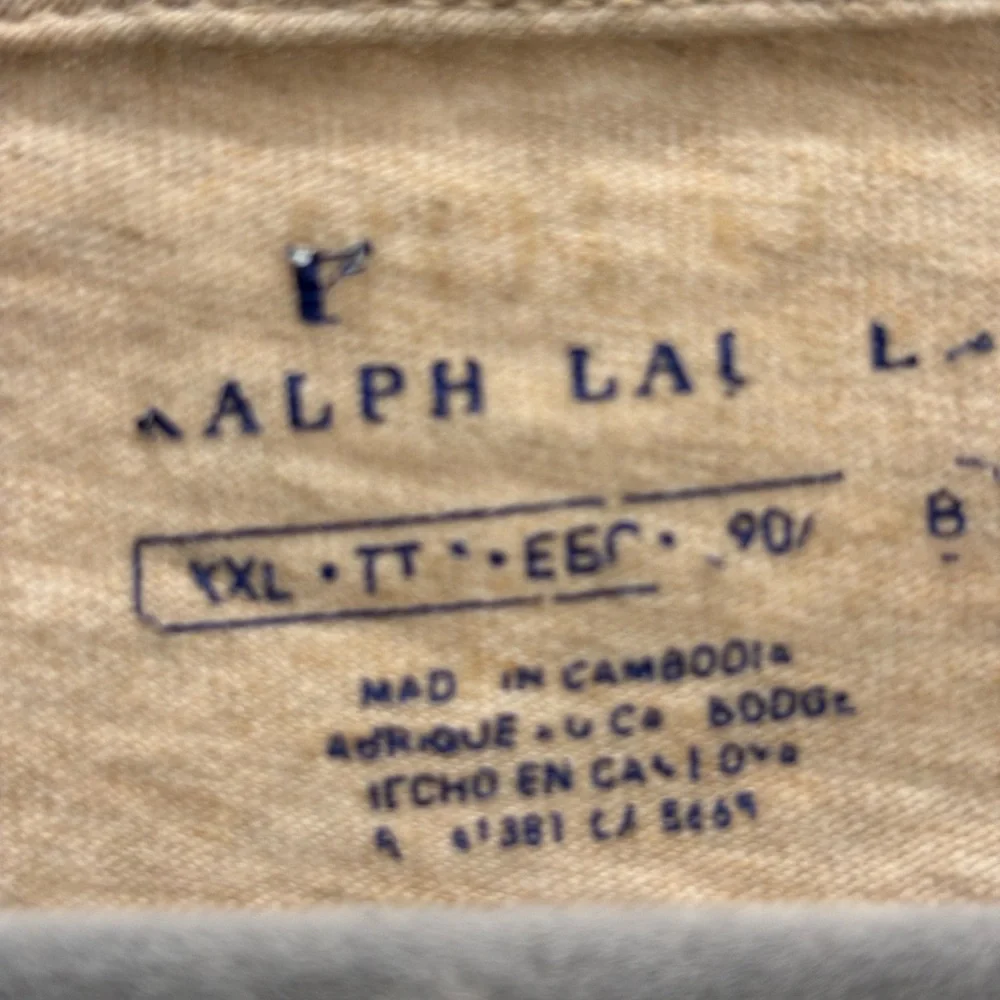 Polo by Ralph Lauren Men's Beige Short Sleeve Tee Neutral Preppy